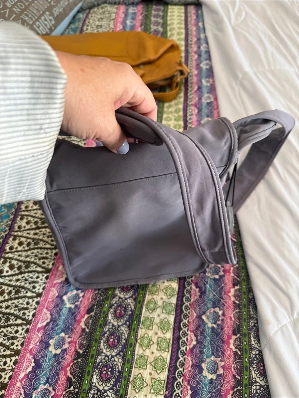 Fossil Light Gray Men's Crossbody Messenger Bag